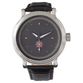 Montre Fleurie de Luxe Sombre | Dia Botanique en O