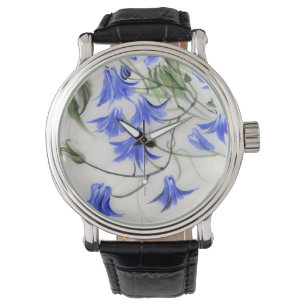 Montre Fleurs bleues