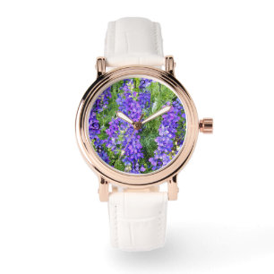 Montre Fleurs de Lavande Violette,