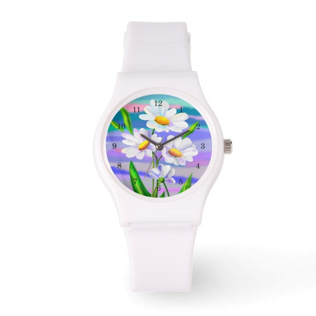 Montre Fleurs de marguerite Regarder les marguerites (Recto)