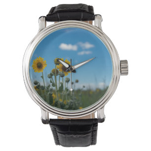 Montre Fleurs de soleil sur le ciel bleu