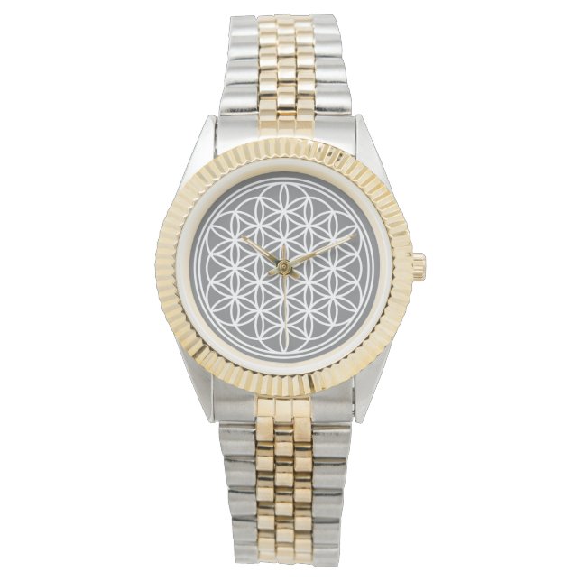 Montre FLEURS DE VIE - Symbole de géométrie sacrée plan 2 (devant)