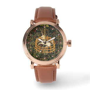 MONTRE FLEURS D'IMAGINAIRES UNICORNES ET GOTHIQUES, MOTIF