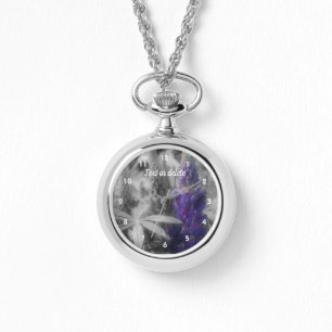 Montre Fleurs Lupines En Noir Et Blanc Personnalisées