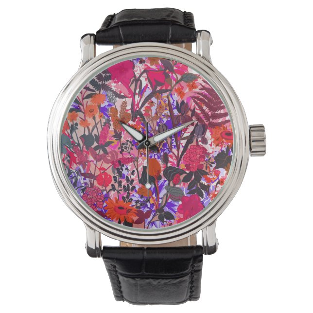 Montre Fleurs mignonnes motif (devant)