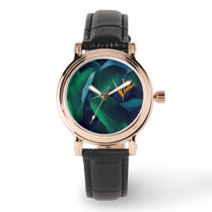 Montre Fleurs   Oiseau du paradis