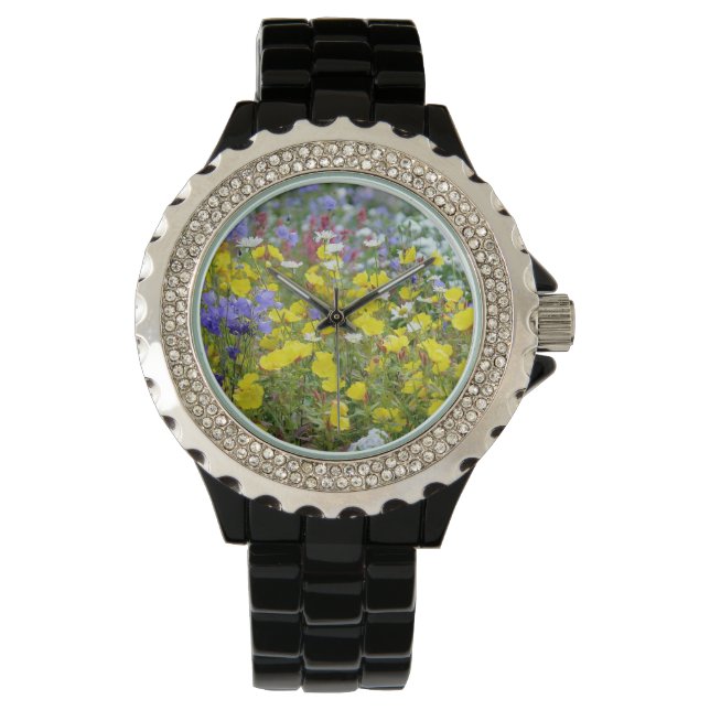 Montre Fleurs sauvages jaunes (devant)