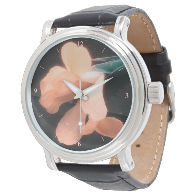 Montre Fleurs sur ardoise, version 4 (Incliné)