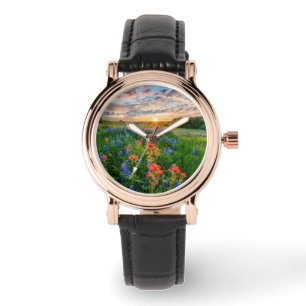 Montre Fleurs   Texas Bluebonnets & Indian Paintbrush
