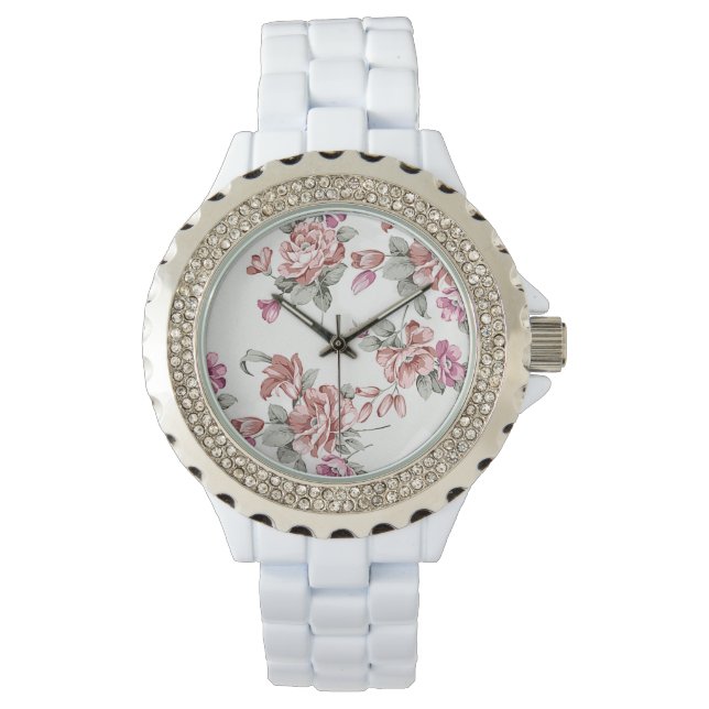 Montre Fleurs vintages Chic Shabby (devant)