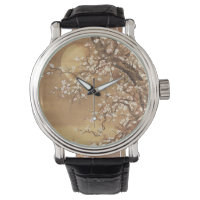 Fleurs vintages de prunes japonaises au clair de l