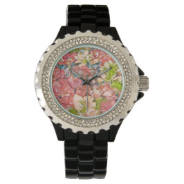 Montre Floral Black Watch avec effet beauté
