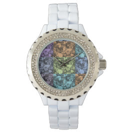 Montre Floral Blanc multicolore