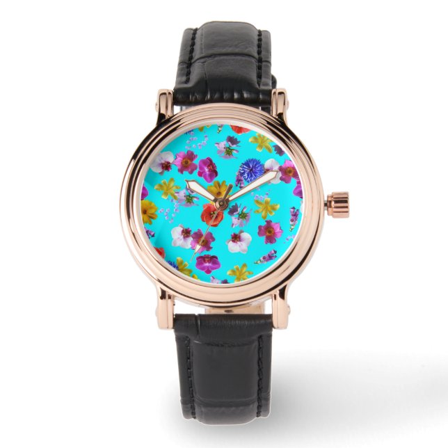 Montre Floral Bleu (Recto)