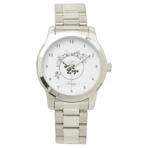 Montre Floral Business Company Logo et nom personnalisés