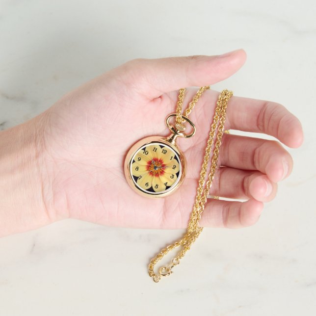 Montre Floral Dahlia Jaune (main)