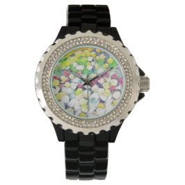 Montre Floral Noir (Floating)