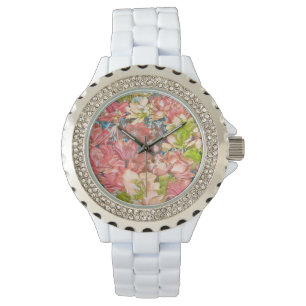Montre Floral White Watch avec effet beauté