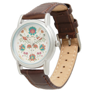 Montre Flore folk aux oiseaux