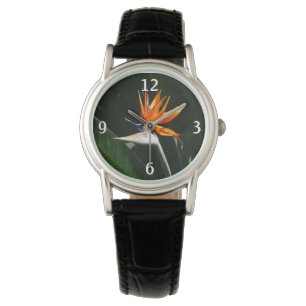Montre Flower tropical orange paradise