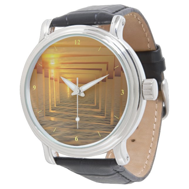 Montre Folie du coucher du soleil (Incliné)