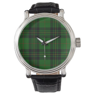 Montre Forbes tartan vert noir plaid