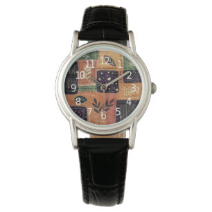 Montre Formes et Feuilles de cercles géométriques Abstrai
