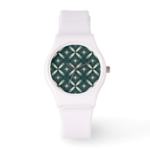 Montre formes vertes rétro