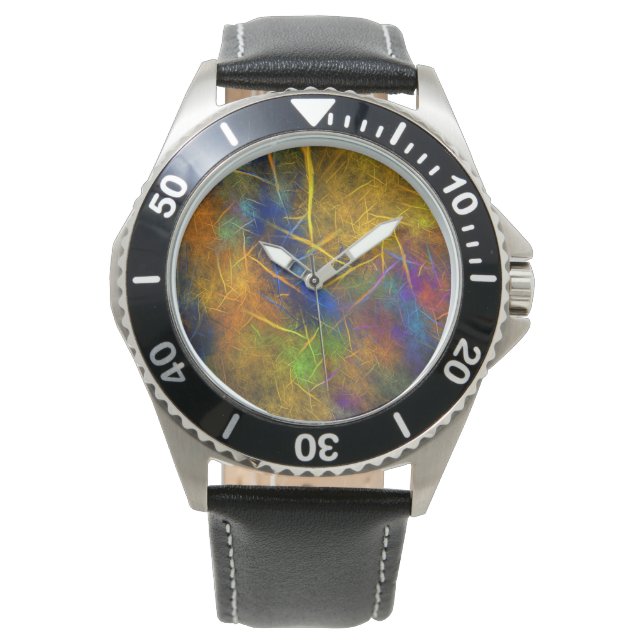 Montre Foudre fractale (flamme de tempête) (devant)