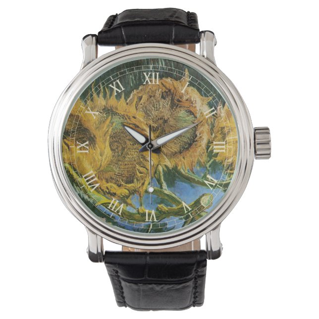 Montre Four Cut Sunflowers par Vincent van Gogh (devant)