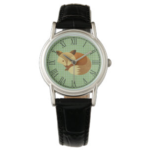 Montre Fox mignon d'automne