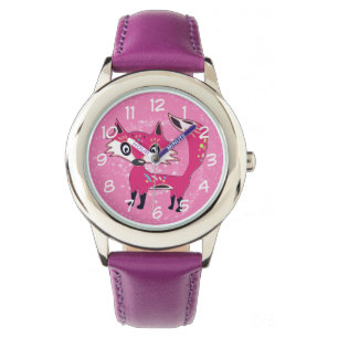 Montre Fox mignon génial de rose