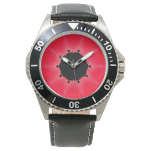 Montre Fractale rouge et noire de Mandelbrot