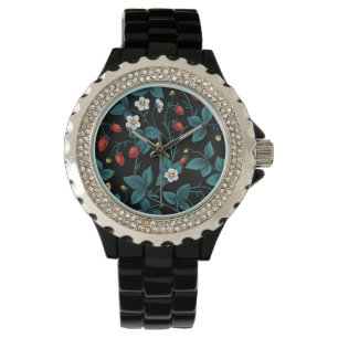 Montre Fraises sauvages rouge/jaune/bleu/noir