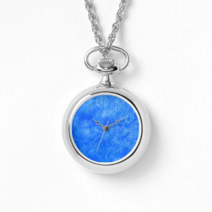 Montre Français fourrure bleue