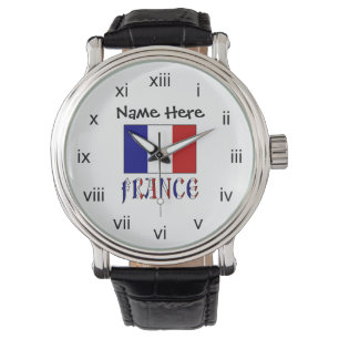 Montre France et Drapeau Français Personnalisés