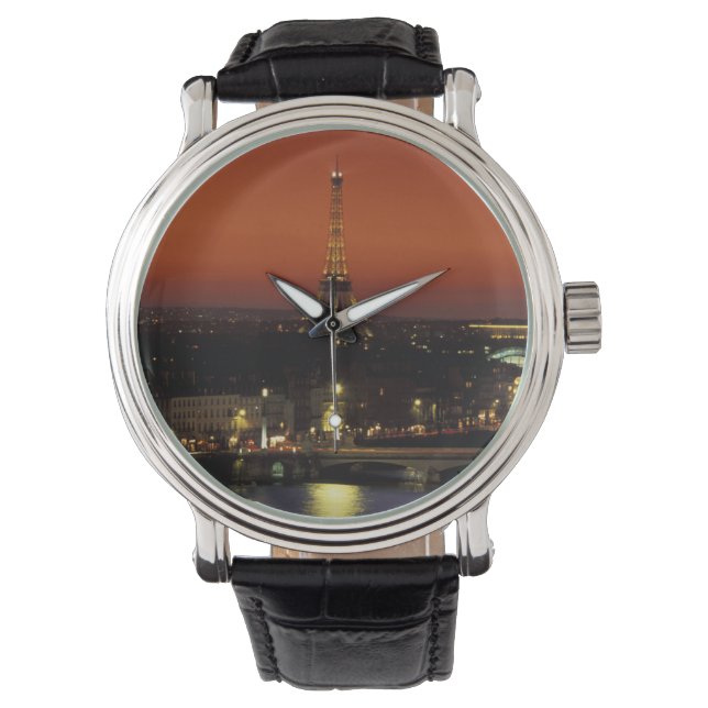 Montre France, Paris Sunset vue Tour Eiffel et (devant)