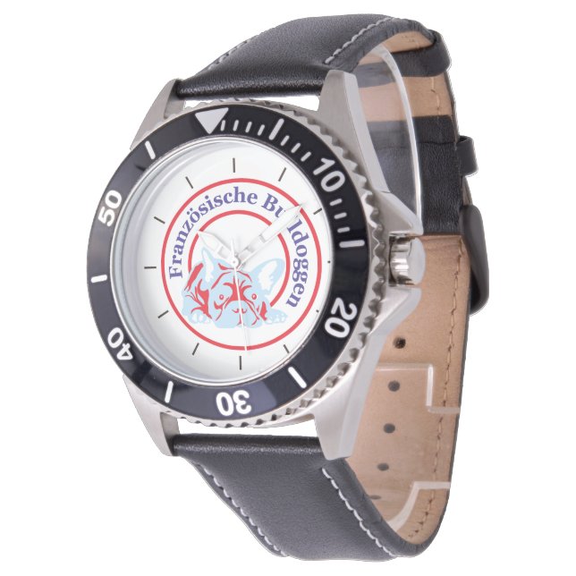 Montre Französische Bulldogge Uhr (Incliné)