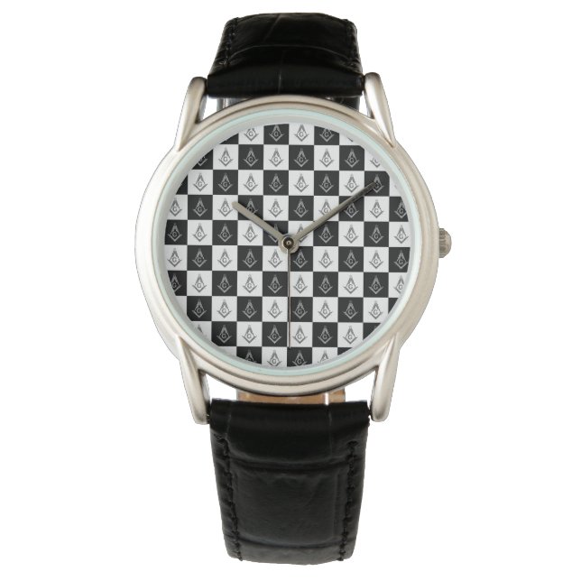 Montre Freemason À damiers Motif (devant)