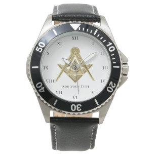 Montre Freemason Carré et Compass Charité Or maçonnique