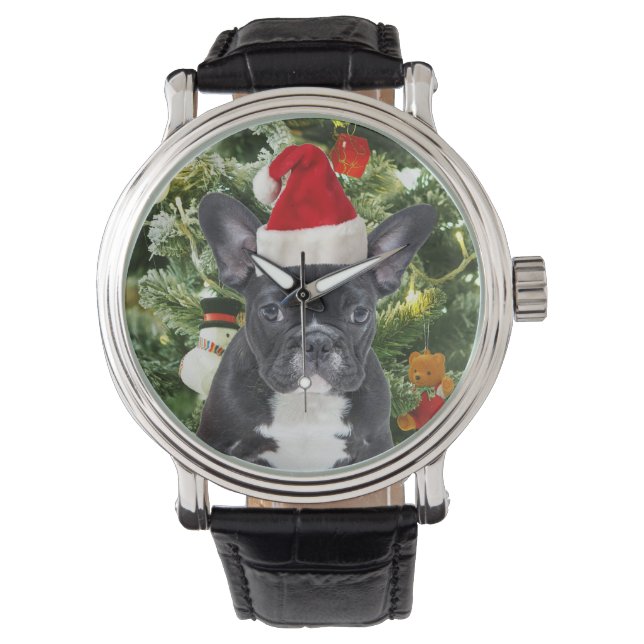 Montre French Bulldog Arbre de Noël Ornements Snowman (devant)