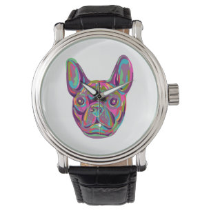 Montre French Bulldog Tête Française Pop style art
