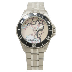 Montre Fuji et Sakura : Acier Inoxydable classique