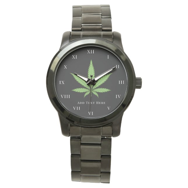 Montre Fumée de mauvaises herbes Nature Floral Flower (devant)