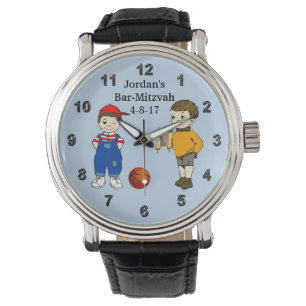 Montre Fun Bar-Mitzvah Dons aux garçons avec ton texte