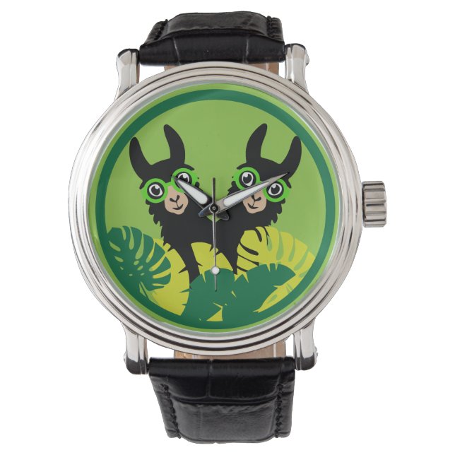 Montre Fun Llama Alpaca Best Friends (devant)