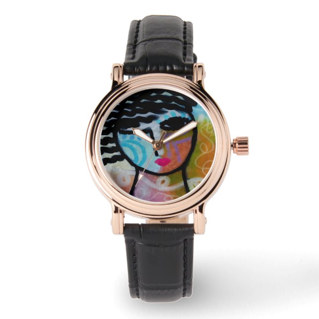 Montre Funky Abstrait Wearable Art (Recto)