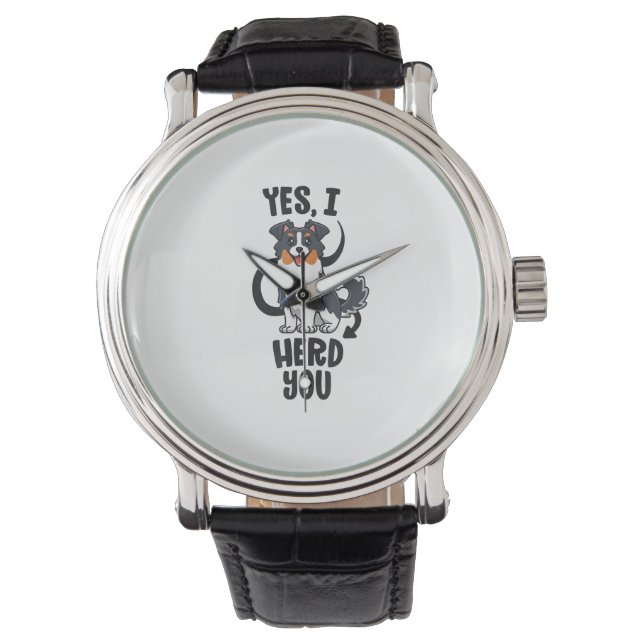 Montre Funky Australian Shepherd Maman Cadeaux Aussie Oui (devant)