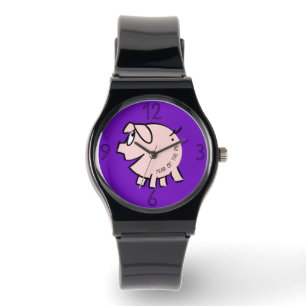 Montre Funny 3 Dessin Illustration Cochon Année Anniversa