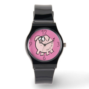 Montre Funny 4 Dessin Illustration Cochon Année Anniversa